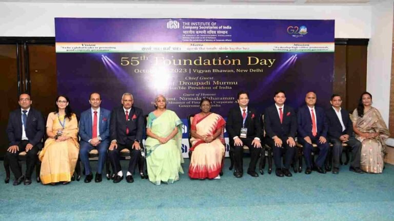 President and Finance Minister Commend Company Secretaries at ICSI’s 55th Foundation Day Celebration